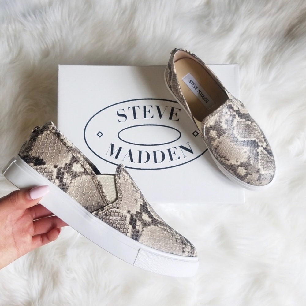Steve Madden Snakeskin Slip-On Sneakers - Picture 6 of 6